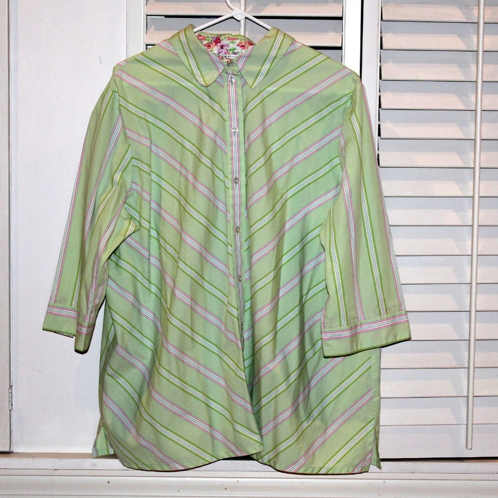 PLUS Women's Kim Rogers Button-Up Blouse (114)